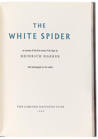 (LIMITED EDITIONS CLUB / PRESS.) Harrer, Heinrich. The White Spider.